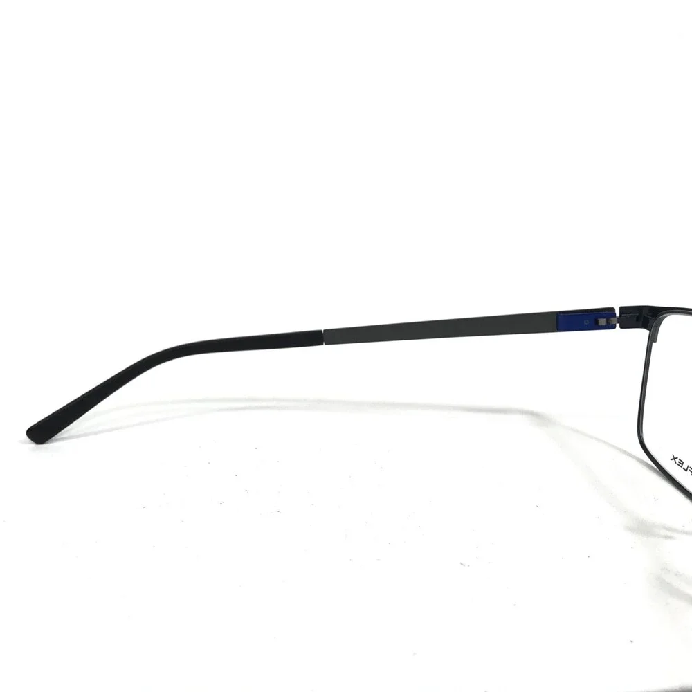 Tech Flex Eyeglasses Frames 30148S SP12 Grey Blue Square Full Rim 54-18-145